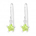 Silver Star Earrings with Cubic Zirconia