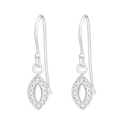 Silver Marquise Earrings with Cubic Zirconia