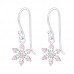 Silver Snowflake Earrings with Cubic Zirconia