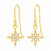 Silver Northern Star Earrings with Cubic Zirconia