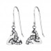 Silver Celtic Earrings with Cubic Zirconia