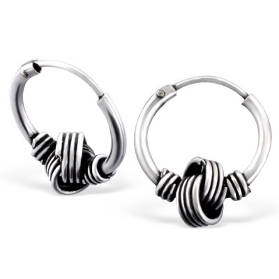 Bali Sterling Silver Ear Hoops