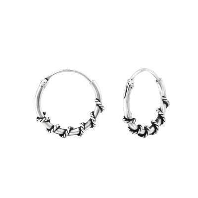 Bali Sterling Silver Ear Hoops