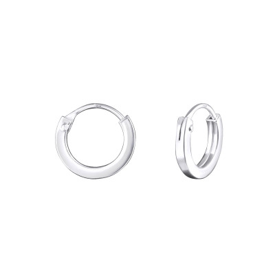 Silver 10mm Ear Hoops