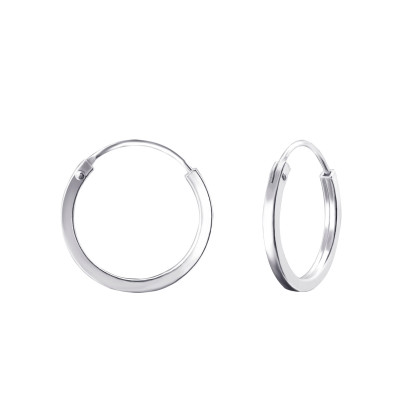 Silver 16mm Ear Hoops