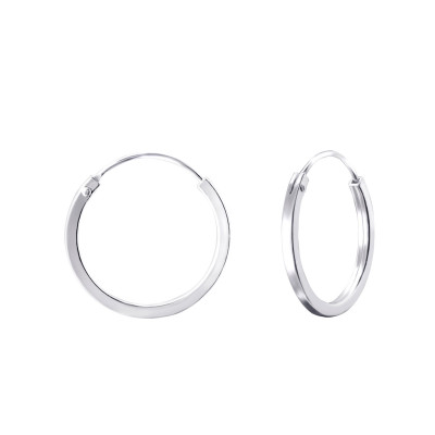 Silver 18mm Ear Hoops