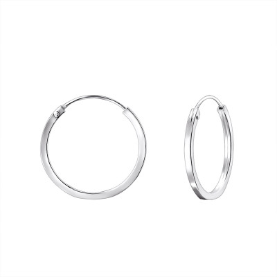 Silver 20mm Ear Hoops