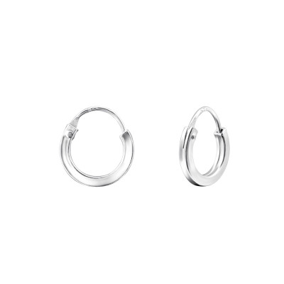 Silver 10mm Ear Hoops