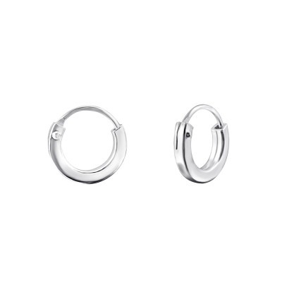 Silver 10mm Ear Hoops