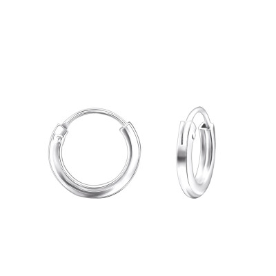 Silver 12mm Ear Hoops