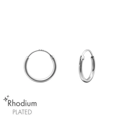 Silver 10mm Ear Hoops