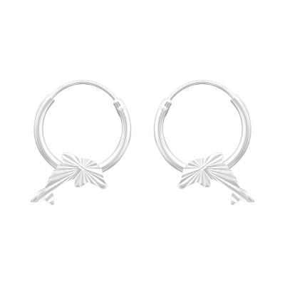 Silver Dolphin Ear Hoops