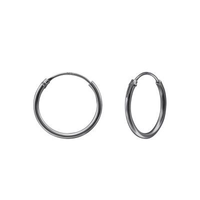 Silver 14mm Ear Hoops