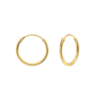 Silver 14mm Ear Hoops