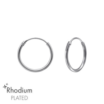 14mm Sterling Silver Ear Hoops