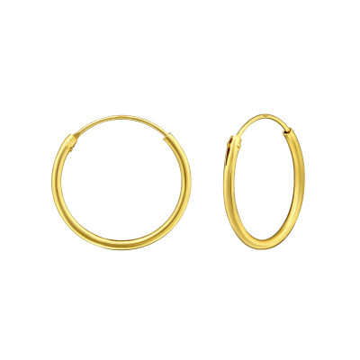 Silver 16mm Ear Hoops