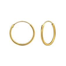 Silver 16mm Ear Hoops