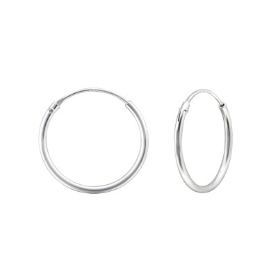 Silver 16mm Ear Hoops