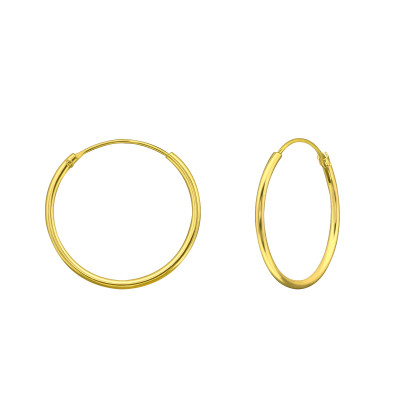 Silver 20mm Ear Hoops