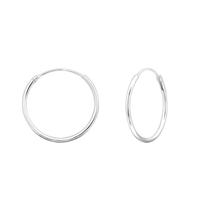 Silver 20mm Ear Hoops