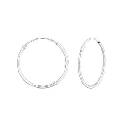 22mm Sterling Silver Ear Hoops