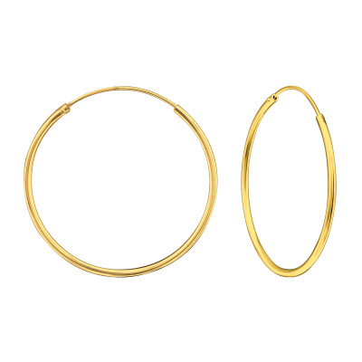 Silver 30mm Ear Hoops