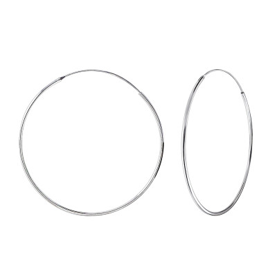 Silver 45mm Ear Hoops