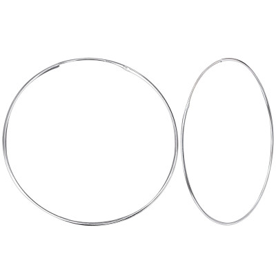 Silver 50mm Ear Hoops