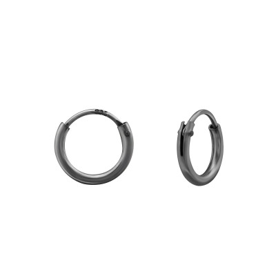 Silver 8mm Ear Hoops