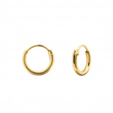 Silver 8mm Ear Hoops