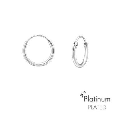 Silver 8mm Ear Hoops