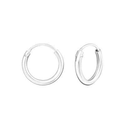 Plain Sterling Silver Ear Hoops