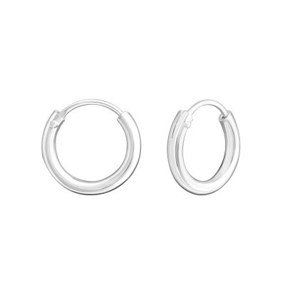 Silver 12mm Ear Hoops