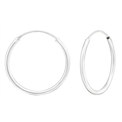 Silver 30mm Ear Hoops