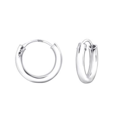 Silver 16mm Ear Hoops