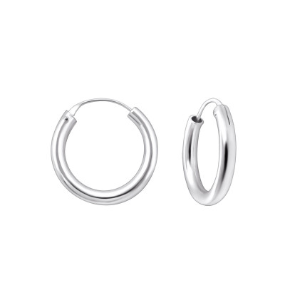 Silver 20mm Ear Hoops