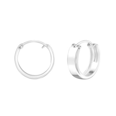 Silver 14mm Ear Hoops