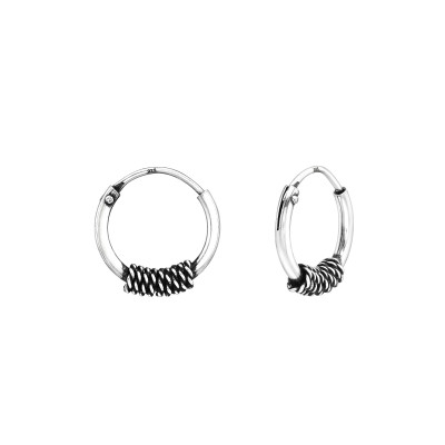 Silver 10mm Ear Hoops