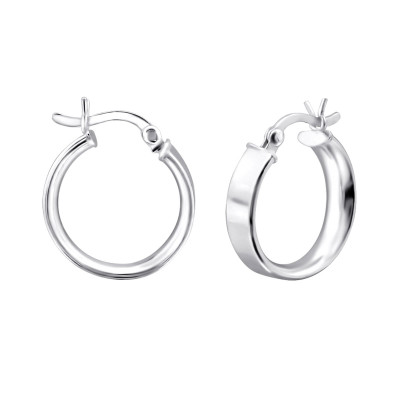 Silver 16mm Ear Hoops with French Lock