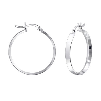 26mm Sterling Silver Ear Hoops