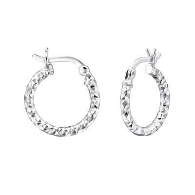 Silver 15mm Ear Hoops with French Lock