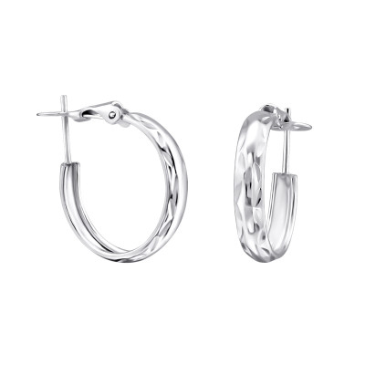 Silver 22mm Ear Hoops with French Lock