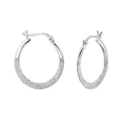 Silver 22mm Ear Hoops with French Lock