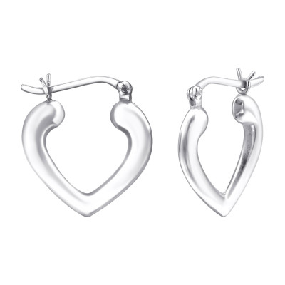 Silver 19mm Ear Hoops with French Lock