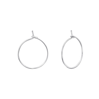 14mm Sterling Silver Ear Hoops