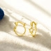 Star Sterling Silver Ear Hoops with French Lock