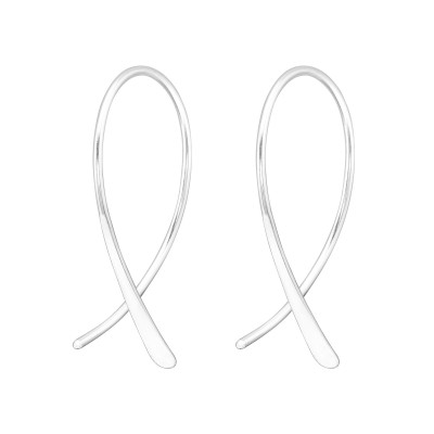 Silver 20mm Ear Hoops