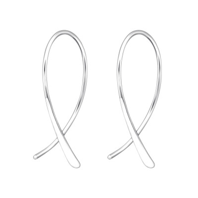 Silver 20mm Ear Hoops