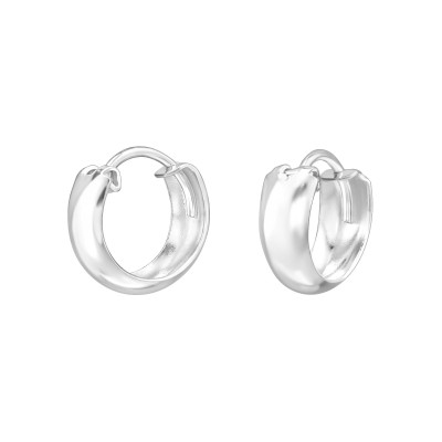 8mm Sterling Silver Ear Hoops