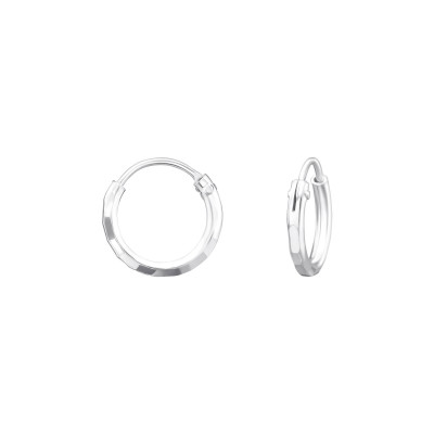 Silver 10mm Ear Hoops